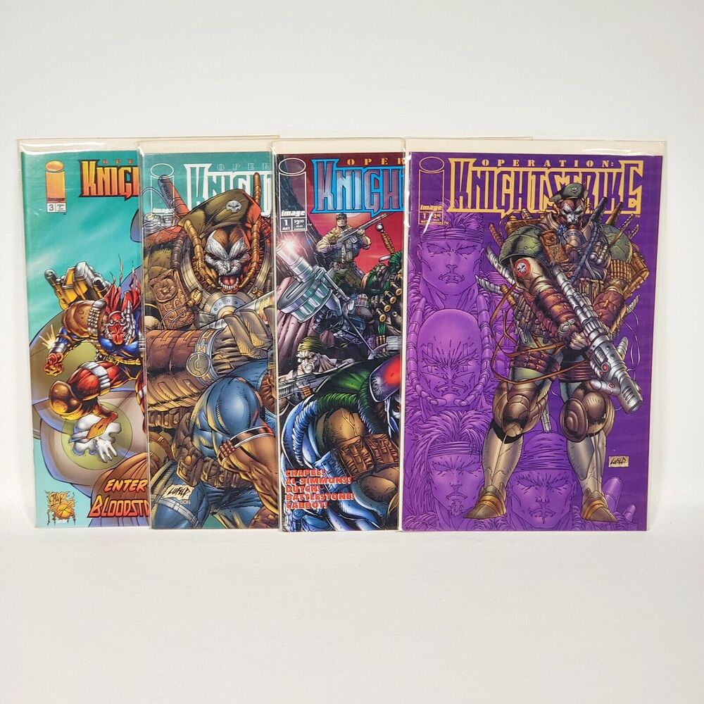 Knightstrike Operation Numbers 1, 2, 3, & Variant Cover 1 by Image‎ Comics 1995